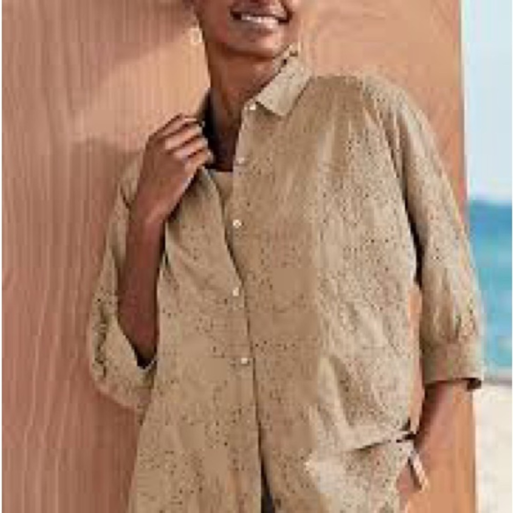 I.Jill embroidered oversized top